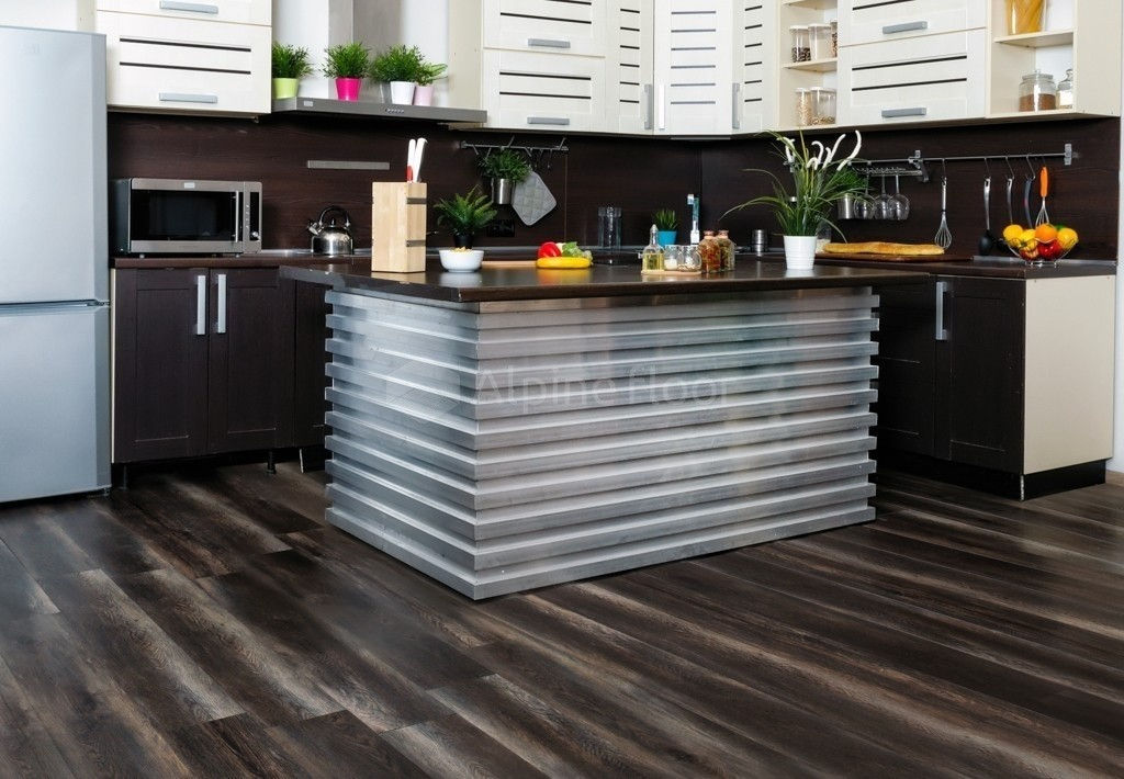 Кварцвиниловая плитка "Alpine Floor" Орех Темный  (1219*184*2мм) — купить в Армавире