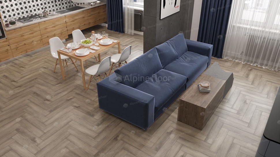 Виниловая плитка "Alpine Floor" Parquet LVT Дуб Исида (590*118*2,5 мм) — купить в Армавире