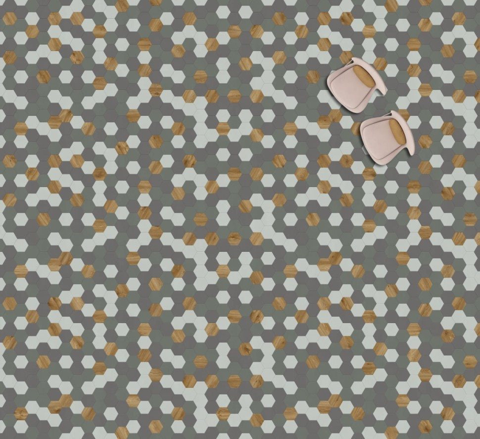 Виниловая плитка "Moduleo" Moods Hexagon 349 (226,32*196*2,5 мм) — купить в Армавире