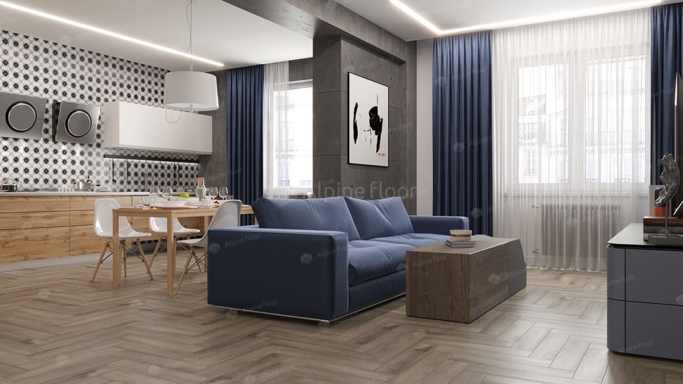 Виниловая плитка "Alpine Floor" Parquet LVT Дуб Исида (590*118*2,5 мм) — купить в Армавире