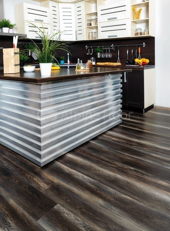 Кварцвиниловая плитка "Alpine Floor" Орех Темный  (1219*184*2мм) — купить в Армавире