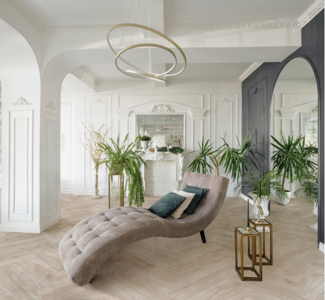 Виниловый ламинат SPC "Cronafloor" Herringbone Дуб Ницца (640*128*4,5 мм) — купить в Армавире