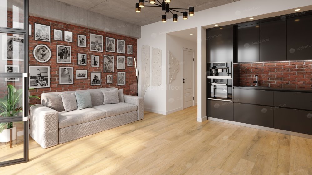 SPC Ламинат "Alpine Floor" Дуб медовый (1220*183*8 мм) — купить в Армавире