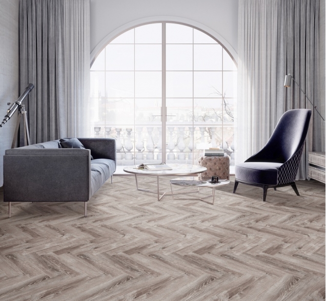 Виниловый ламинат SPC "Cronafloor" Herringbone Дуб Тулон (640*128*4,5 мм) — купить в Армавире