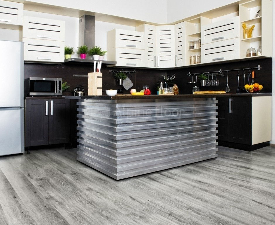 Замковая ПВХ плитка "Alpine Floor" Ясень Серый  (1220*183*4мм) — купить в Армавире