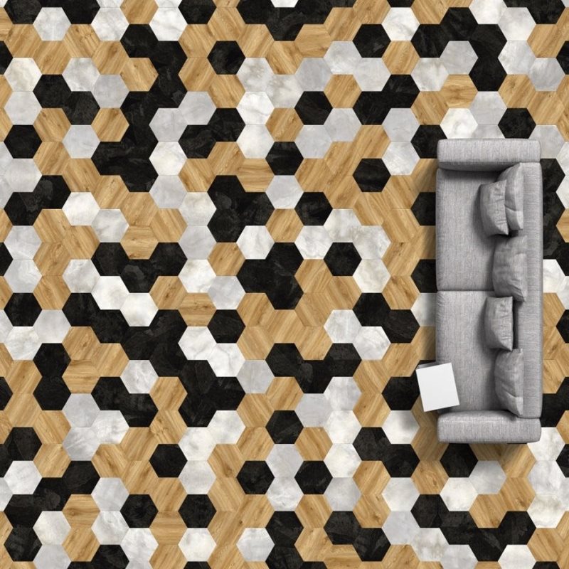 Виниловая плитка Big Hexagon 260 (452,64*392*2,5 мм) — купить в Армавире