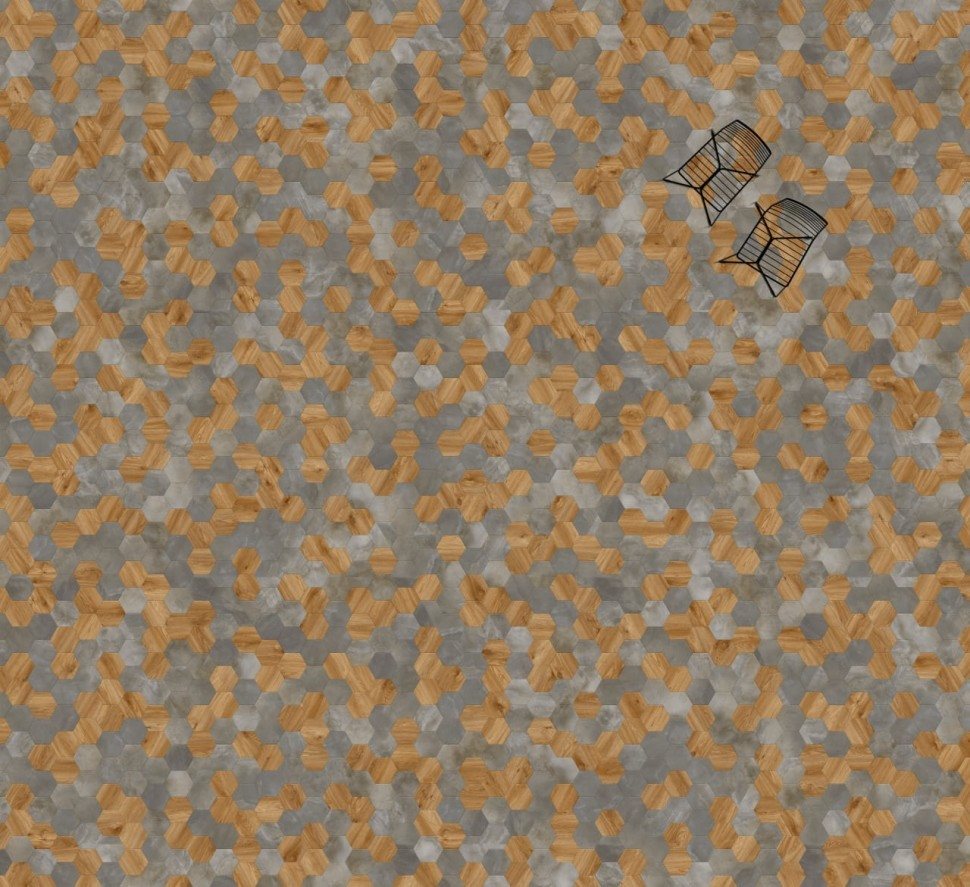 Виниловая плитка "Moduleo" Moods Hexagon 323 (226,32*196*2,5 мм) — купить в Армавире