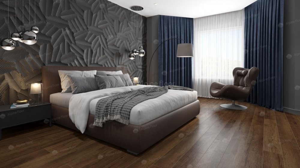 SPC Ламинат "Alpine Floor" Дуб шоколадный (1220*183*8 мм) — купить в Армавире