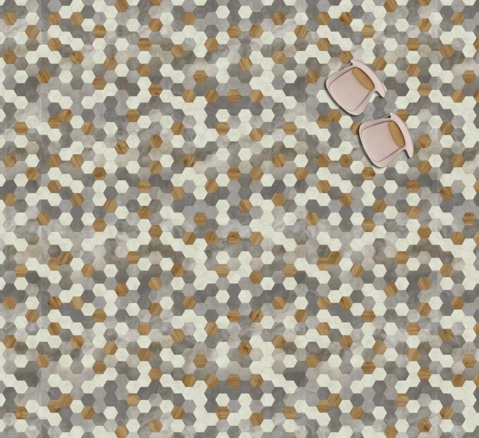 Виниловая плитка "Moduleo" Moods Hexagon 348 (226,32*196*2,5 мм) — купить в Армавире