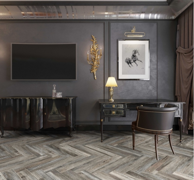 Виниловый ламинат SPC "Cronafloor" Herringbone Дуб Реймс (640*128*4,5 мм) — купить в Армавире