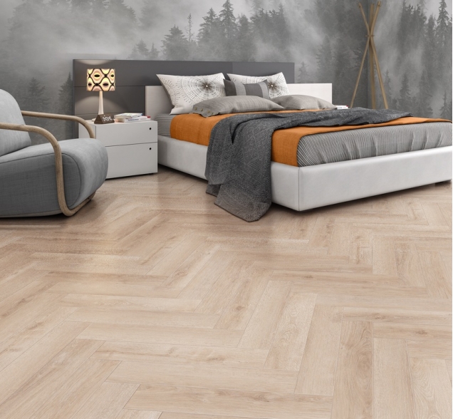 Виниловый ламинат SPC "Cronafloor" Herringbone Дуб Дижон (640*128*4,5 мм) — купить в Армавире