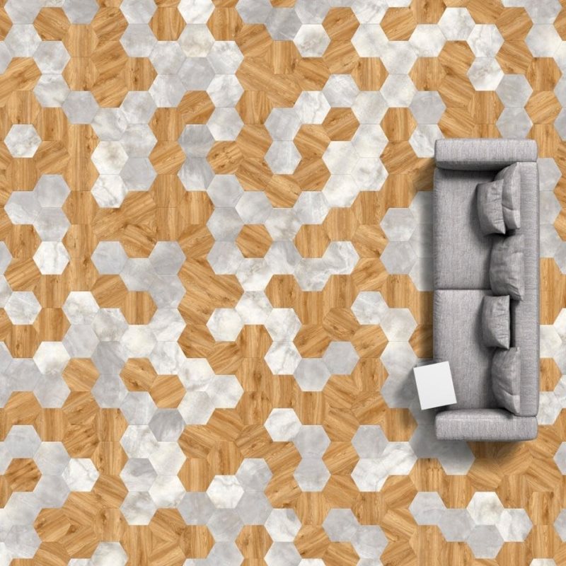 Виниловая плитка Big Hexagon 261 (452,64*392*2,5 мм) — купить в Армавире