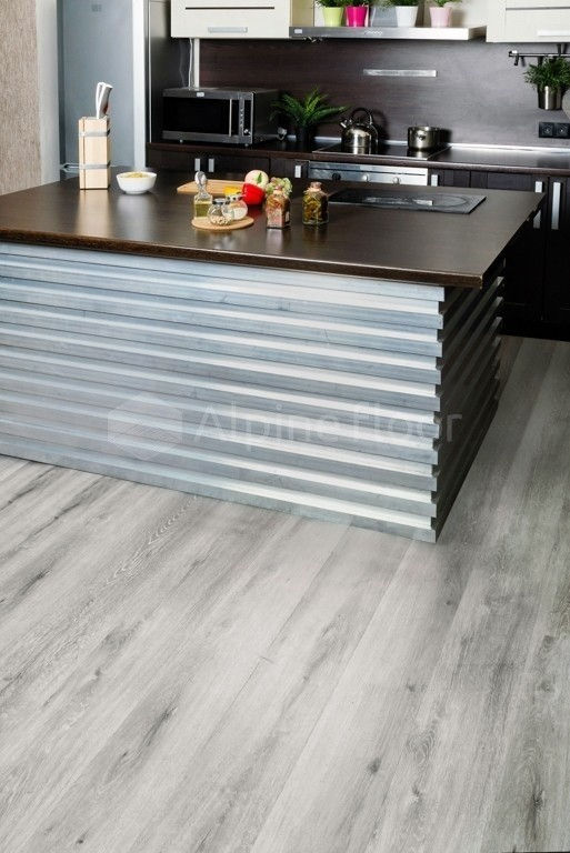 Замковая ПВХ плитка "Alpine Floor" Ясень Серый  (1220*183*4мм) — купить в Армавире